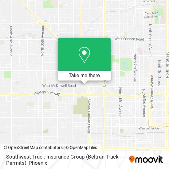 Mapa de Southwest Truck Insurance Group (Beltran Truck Permits)
