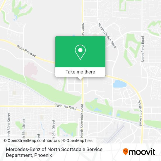 Mapa de Mercedes-Benz of North Scottsdale Service Department