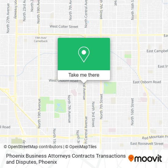 Mapa de Phoenix Business Attorneys Contracts Transactions and Disputes