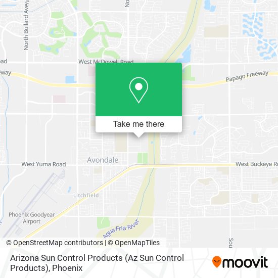 Arizona Sun Control Products map