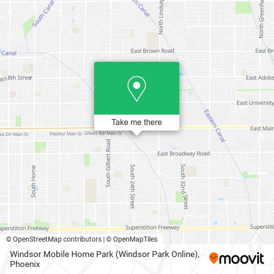 Mapa de Windsor Mobile Home Park (Windsor Park Online)