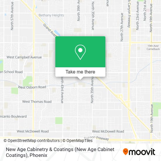 New Age Cabinetry & Coatings map