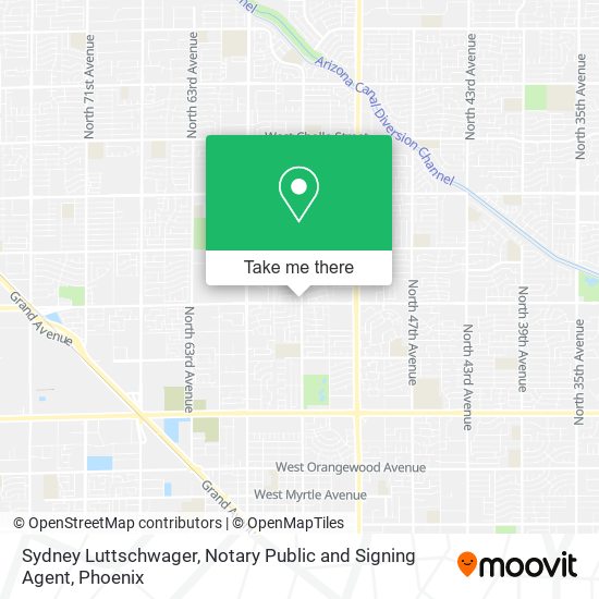 Sydney Luttschwager, Notary Public and Signing Agent map