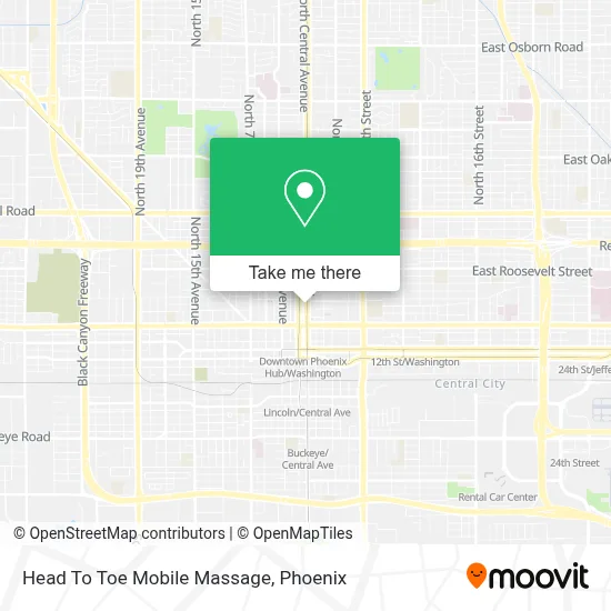 Head To Toe Mobile Massage map