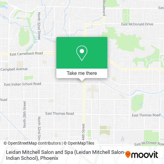 Mapa de Leidan Mitchell Salon and Spa (Leidan Mitchell Salon-Indian School)