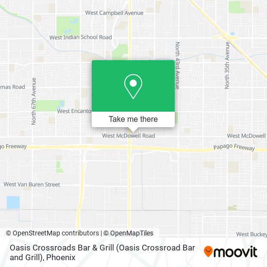 Oasis Crossroads Bar & Grill (Oasis Crossroad Bar and Grill) map