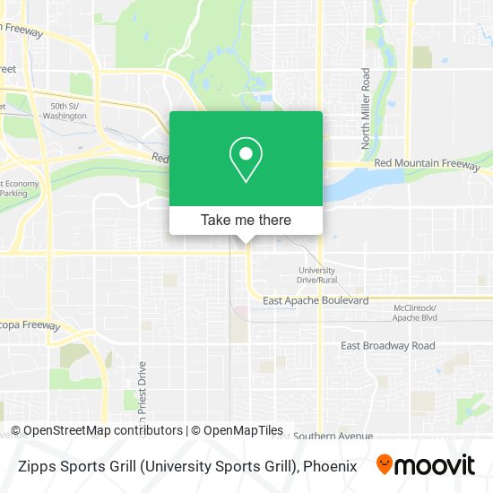 Mapa de Zipps Sports Grill (University Sports Grill)