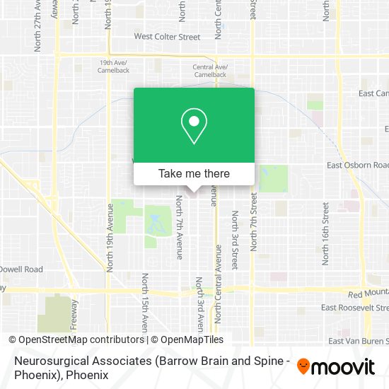 Mapa de Neurosurgical Associates (Barrow Brain and Spine - Phoenix)