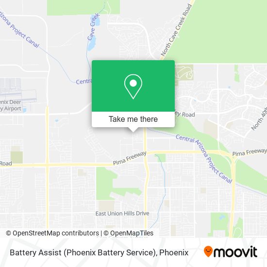 Mapa de Battery Assist (Phoenix Battery Service)