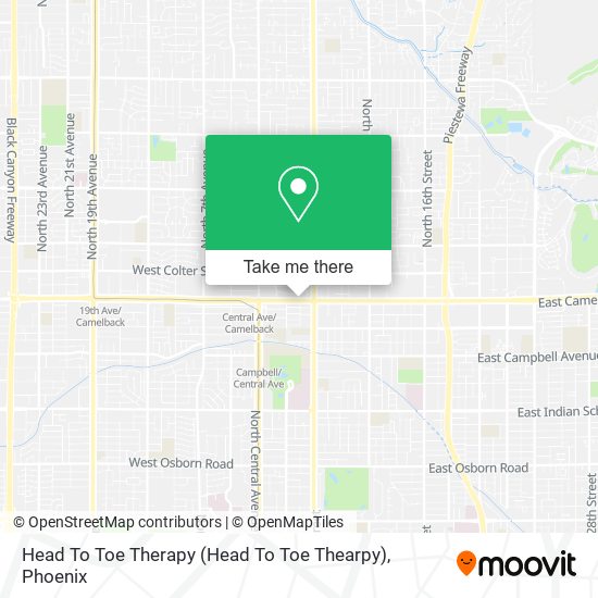 Head To Toe Therapy map