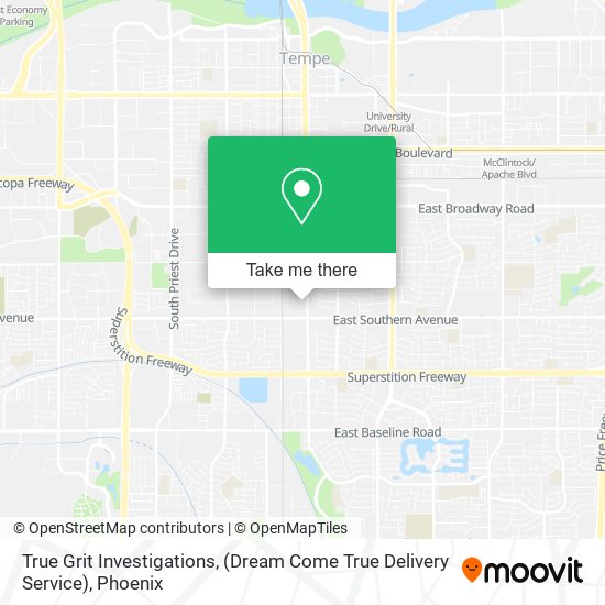 Mapa de True Grit Investigations, (Dream Come True Delivery Service)