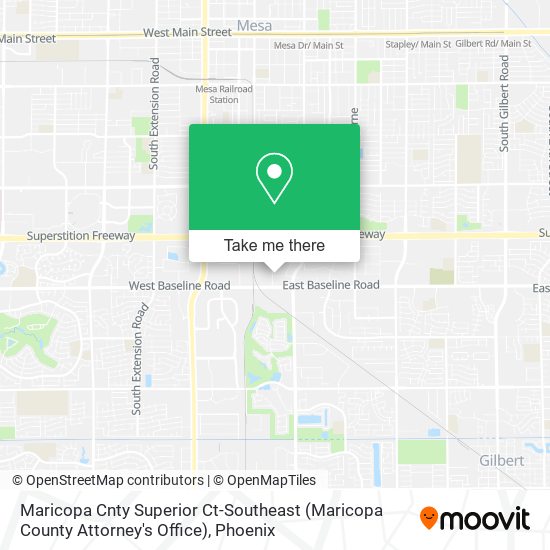 Mapa de Maricopa Cnty Superior Ct-Southeast (Maricopa County Attorney's Office)