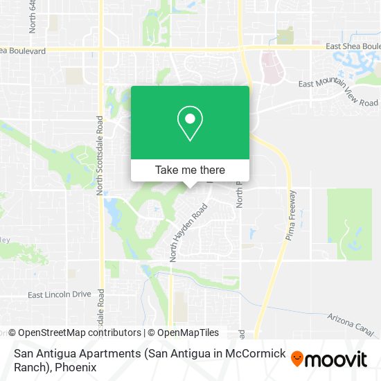 Mapa de San Antigua Apartments (San Antigua in McCormick Ranch)