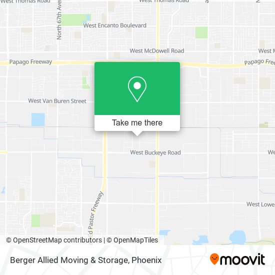 Berger Allied Moving & Storage map