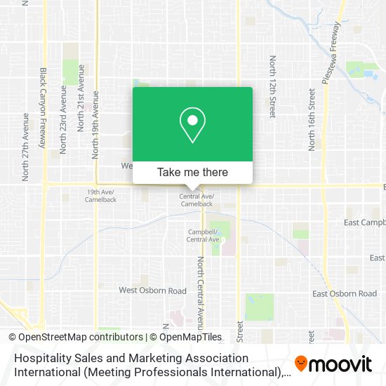 Mapa de Hospitality Sales and Marketing Association International (Meeting Professionals International)