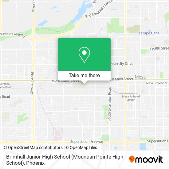 Brimhall Junior High School (Mountian Pointe High School) map