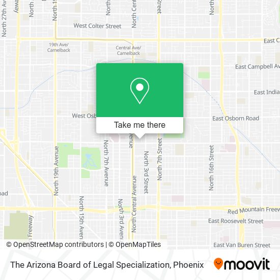 The Arizona Board of Legal Specialization map