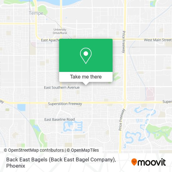 Mapa de Back East Bagels (Back East Bagel Company)