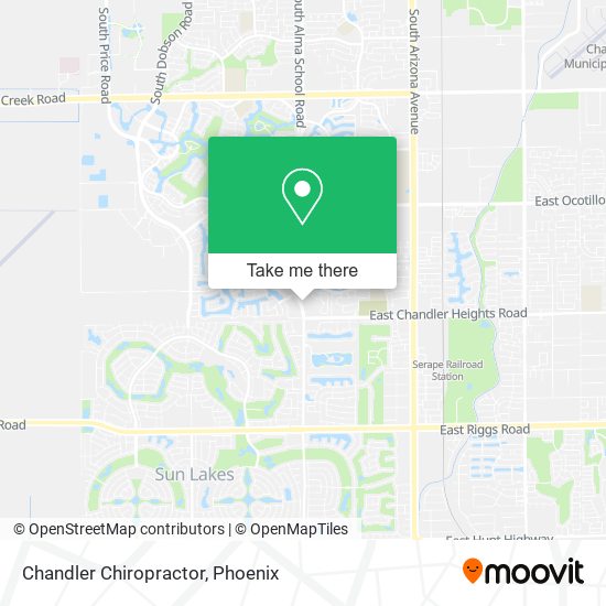 Chandler Chiropractor map