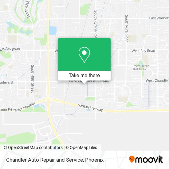 Chandler Auto Repair and Service map