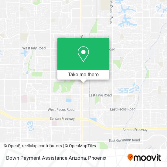 Down Payment Assistance Arizona map