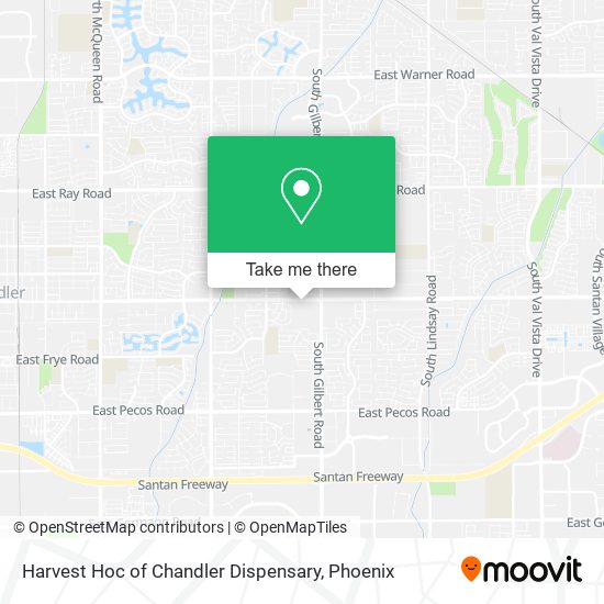 Mapa de Harvest Hoc of Chandler Dispensary