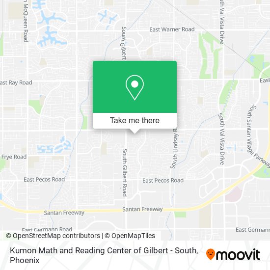 Mapa de Kumon Math and Reading Center of Gilbert - South