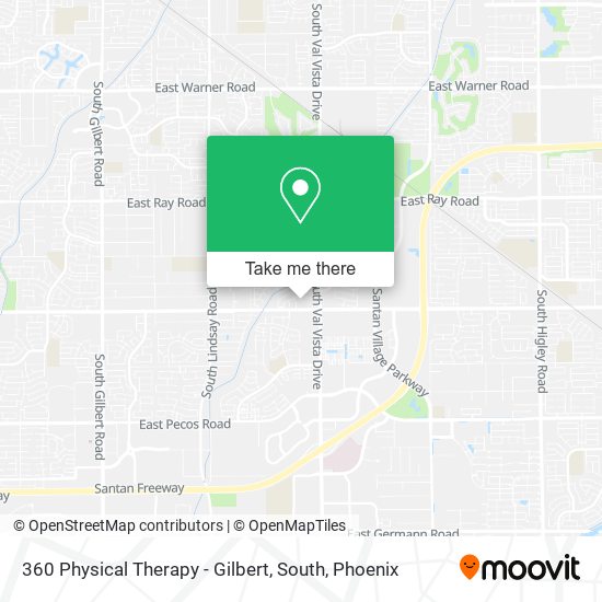 Mapa de 360 Physical Therapy - Gilbert, South