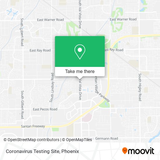 Coronavirus Testing Site map