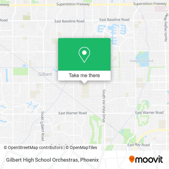 Gilbert High School Orchestras map