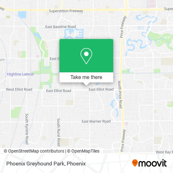 Phoenix Greyhound Park map