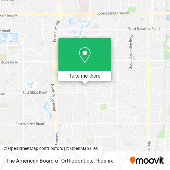 The American Board of Orthodontics map