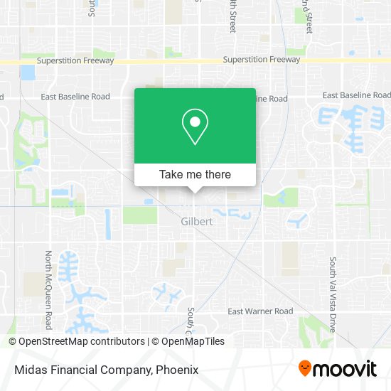 Midas Financial Company map