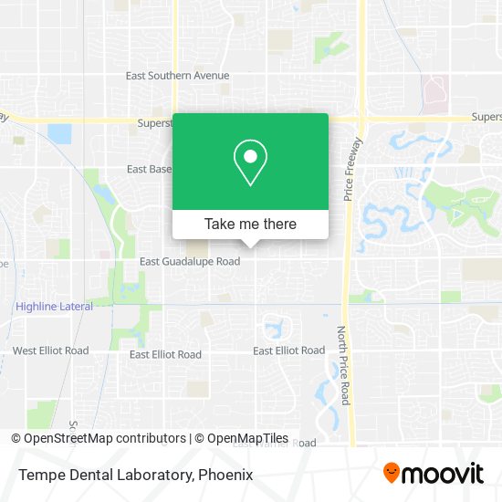 Mapa de Tempe Dental Laboratory
