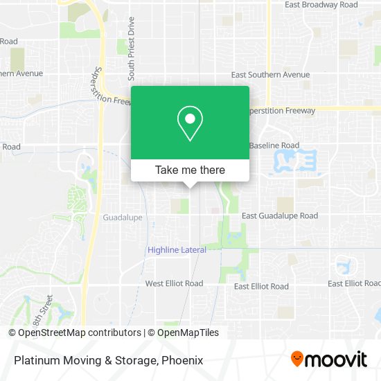 Platinum Moving & Storage map