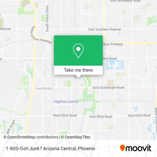 1-800-Got-Junk? Arizona Central map