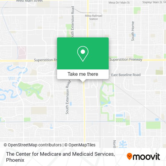 Mapa de The Center for Medicare and Medicaid Services