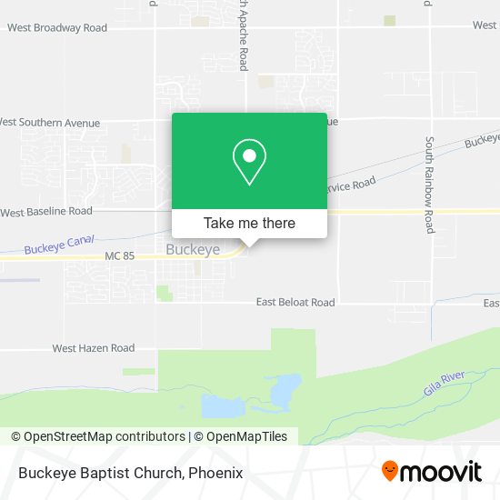 Buckeye Baptist Church map