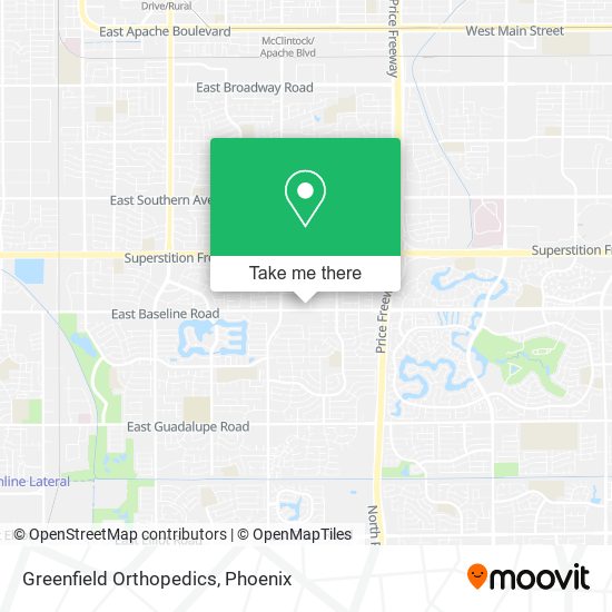Greenfield Orthopedics map