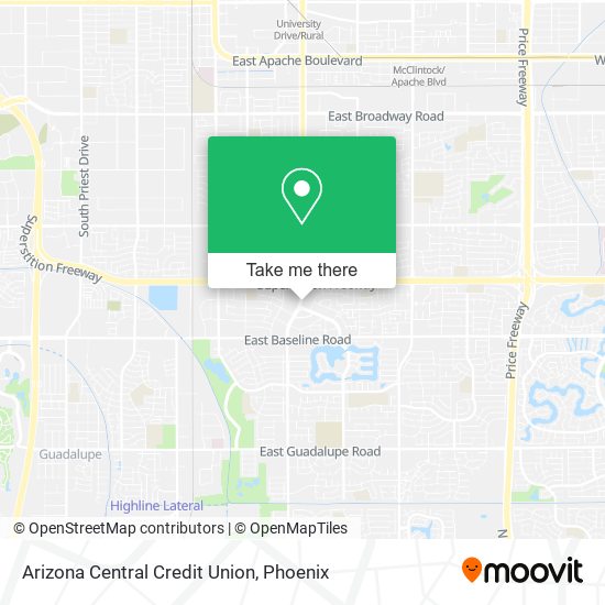 Mapa de Arizona Central Credit Union