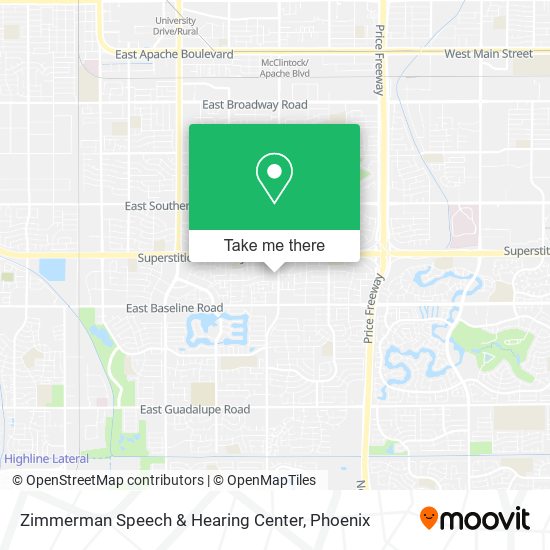 Zimmerman Speech & Hearing Center map