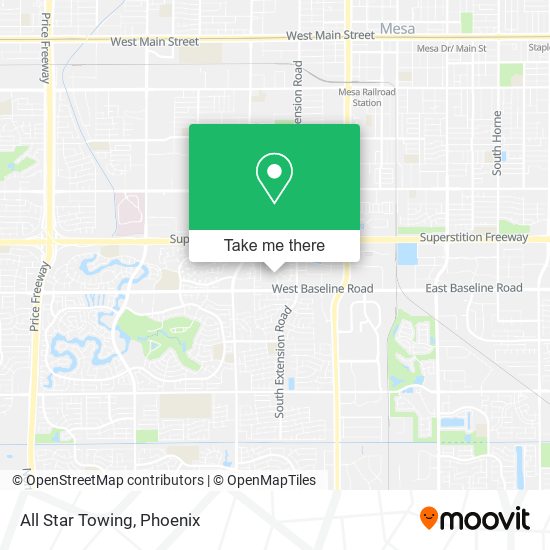 All Star Towing map