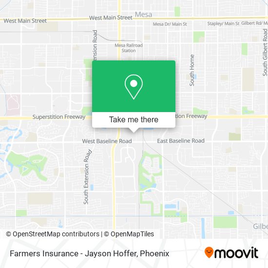 Farmers Insurance - Jayson Hoffer map