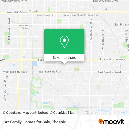 Az Family Homes for Sale map