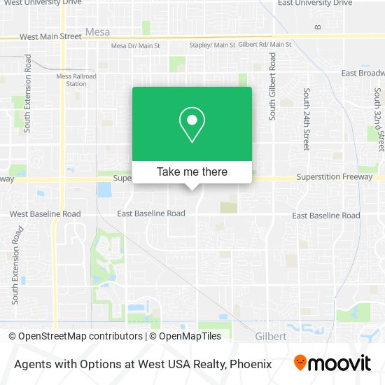 Agents with Options at West USA Realty map