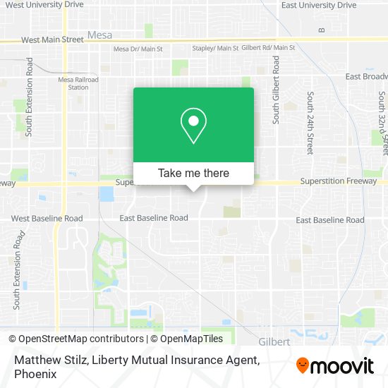 Mapa de Matthew Stilz, Liberty Mutual Insurance Agent