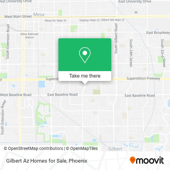 Mapa de Gilbert Az Homes for Sale