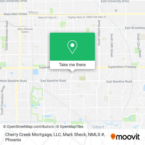 Mapa de Cherry Creek Mortgage, LLC, Mark Sheck, NMLS #