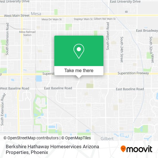 Berkshire Hathaway Homeservices Arizona Properties map