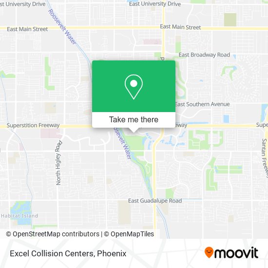 Excel Collision Centers map